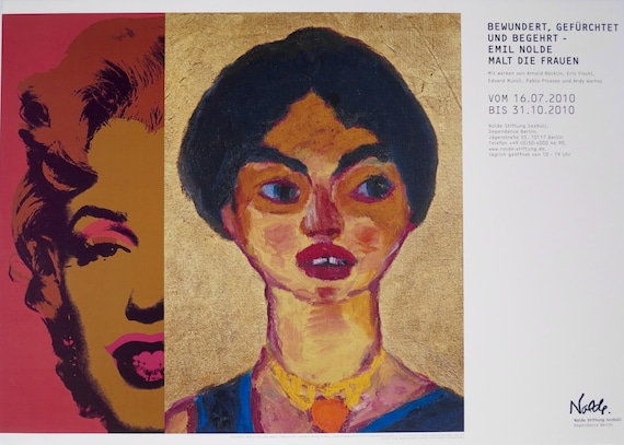 エミール・ノルデ展ポスター - マリリン - 女性の肖像 - ポップアート 