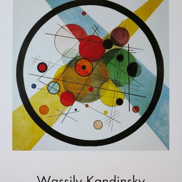 Wassily Kandinsky Ausstellungsplakat - Kreise im Kreis - Museumsdruck - 1996