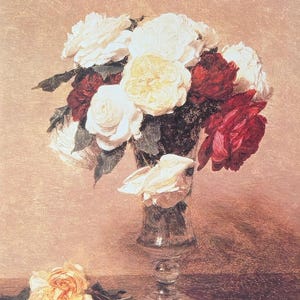 Cartel de la exposición Henri Fantin-Latour - Rosas en un jarrón - Flores - Naturaleza muerta - Pintor francés - Artista de museo - Impresión artística