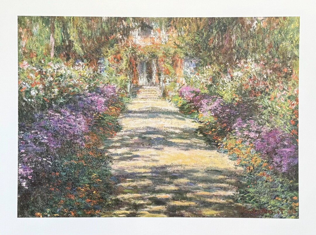 Claude Monet Exhibition Poster - Garden at Giverny - Impressionism