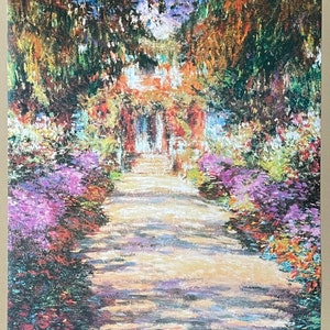 Claude Monet exhibition poster An Avenue in Monet's garden impressionist romantic museum artist art print image 2