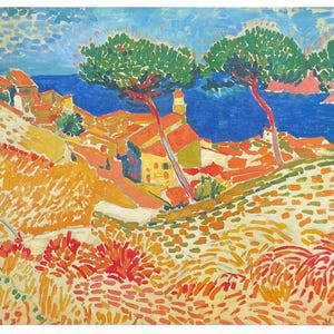 Andre Derain exhibition poster - Collioure - landscape - museum artist - art print
