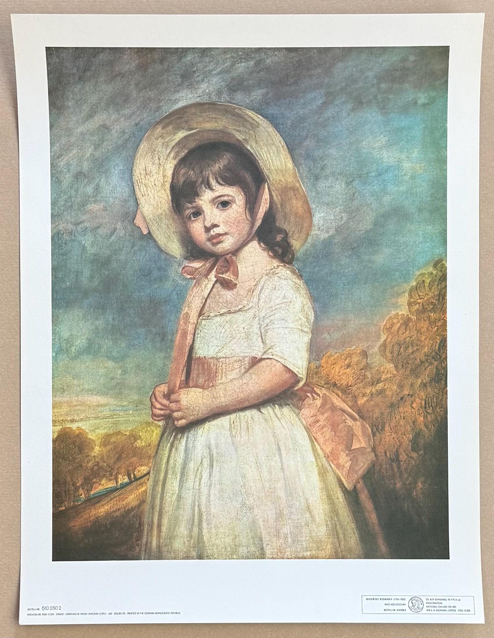 George Romney Exhibition Poster - Miss Willoughby - Art Print - 1975 - Etsy