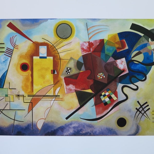 Affiche de l'exposition Wassily Kandinsky - Rouge, jaune et bleu - estampe du musée