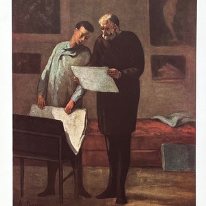 Cartel de la exposición de Honoré Daumier - Consejos para un joven artista - Galería Nacional de Arte - Washington DC - Impresión de arte vintage - Años 70