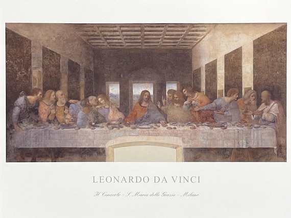 Leonardo Da Vinci Exhibition Poster - the Last Supper - Bible