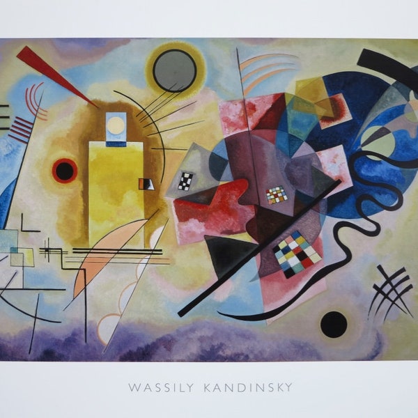 Affiche de l'exposition Wassily Kandinsky - Rouge, jaune et bleu - estampe du musée