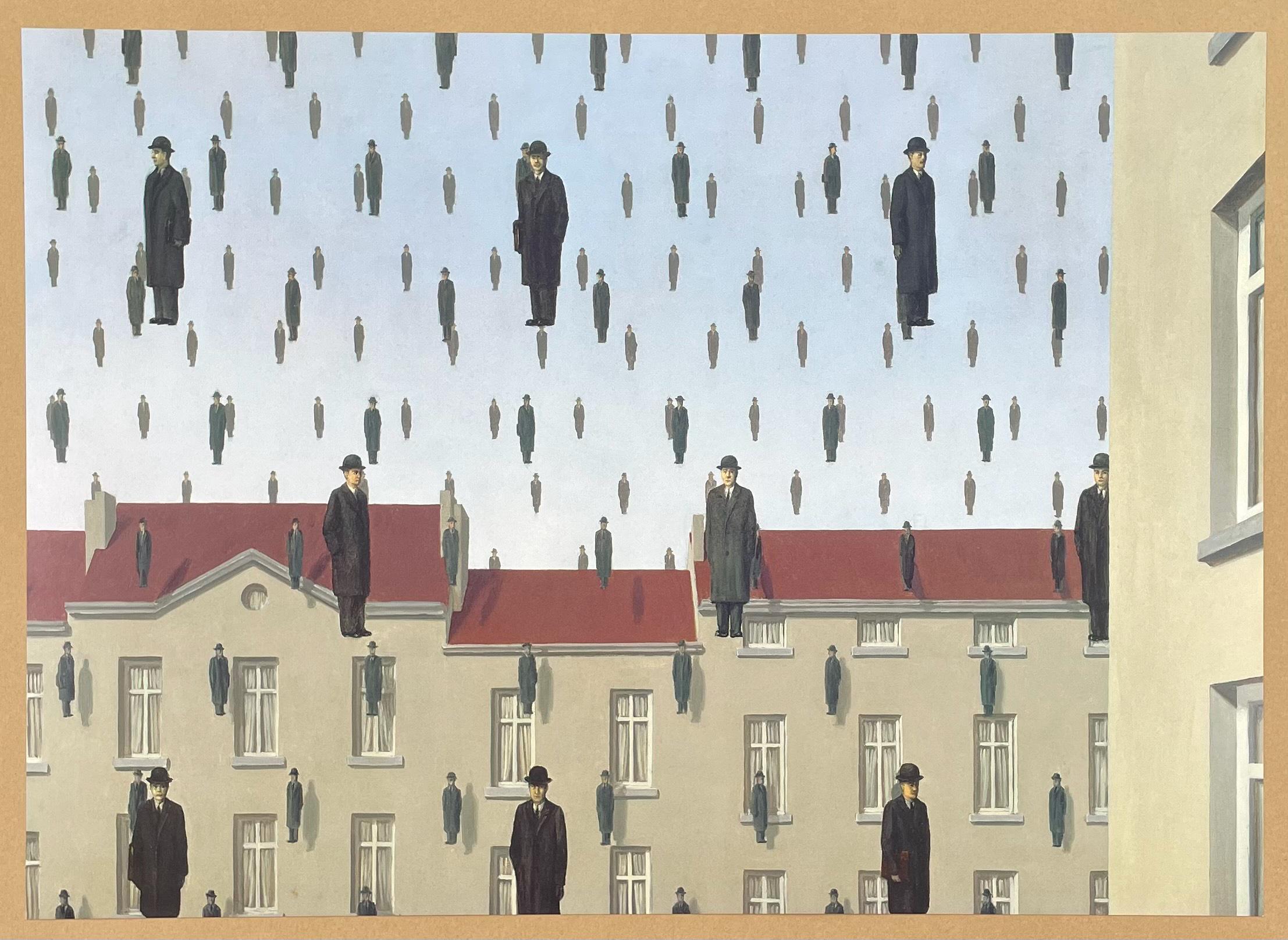 ルネ・マグリット展ポスター - ゴルコンド - 帽子をかぶった男 - 雨