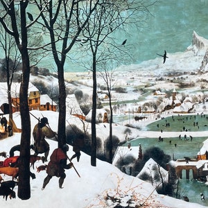 Pieter Breugel the Elder exhibition poster The Hunters in the Snow museum artist art print excellent image 1