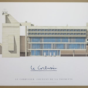 Le Corbusier exhibition poster Couvent de la Tourette museum print architect architecture image 2