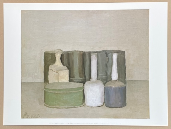 ジョルジョ・モランディ展ポスター - 静物画 - 緑の箱に入ったボトル