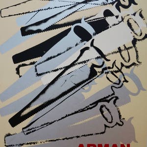 Arman exhibition poster - Saws - Art museum Hannover - offset lithograph - excellent condition - 1982