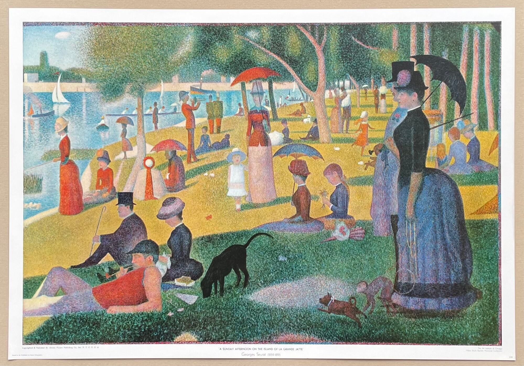 Georges Seurat Exhibition Poster - A Sunday Afternoon on the