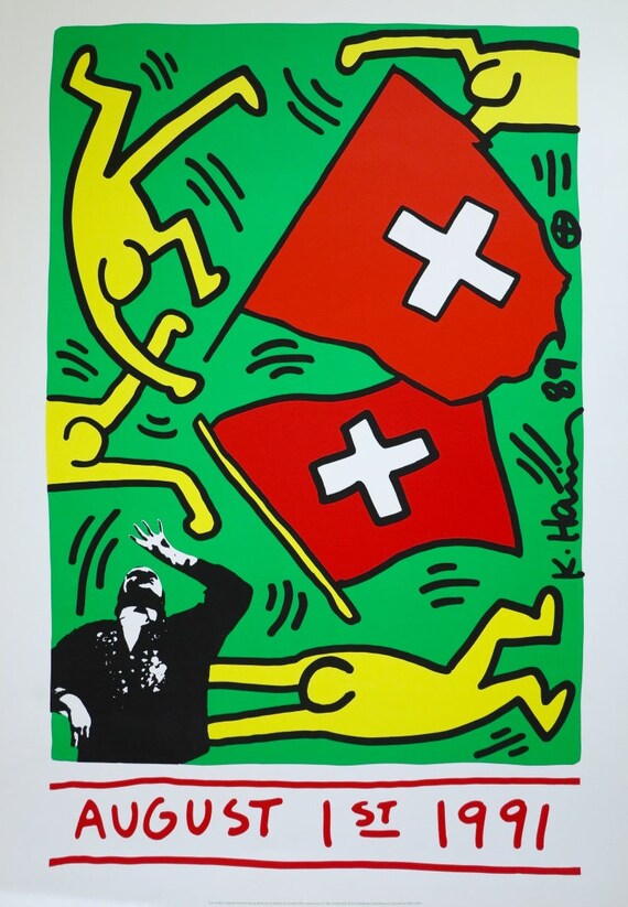 Keith HARING Future Primeval Subway Drawings Original 1990 Poster