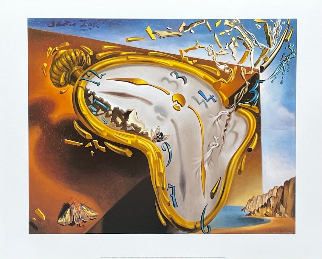 Salvador Dali Exhibition Poster - Montre Molle Au Moment De Sa Premiere