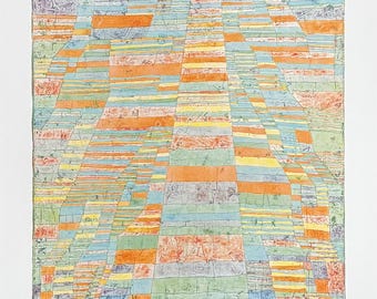 Paul Klee exhibition poster - Hauptweg und nebenwege - Main Road - museum artist - art print - 1998