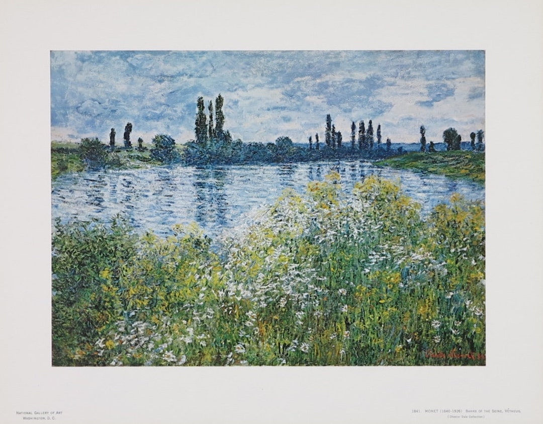 Claude Monet Exhibition Poster - Banks of the Seine - Vetheuil ...