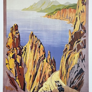 Les Calanche de Piana - Francia - París - Lyon - Turismo francés - Viajes - Publicidad - impresión decorativa - cartel de la exposición