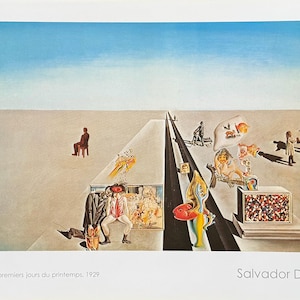 Salvador Dali exhibition poster - Les premier jours du printemps - The first days of spring - museum artist - art print - 2004