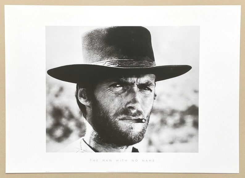 Clint Eastwood exhibition poster The man with no name photography offset lithograph hollywood Celebrity zdjęcie 2