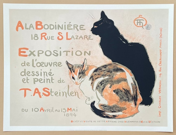 Domestic cat/フンデルトヴァッサー/ポスター Theophile-alexandre Steinlen Exhibition Poster - Exposition