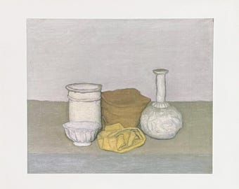 Giorgio Morandi exhibition poster - Still life, 1952 - Natura Morta - museum artist - art print - 1999