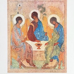 Andrei Rublev exhibition poster - Icon of the Trinity - museum artist - art print