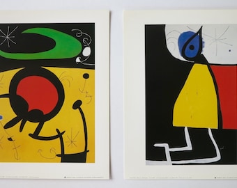 2x Joan Miro exhibition poster - museum prints - 1997 - excellent condition