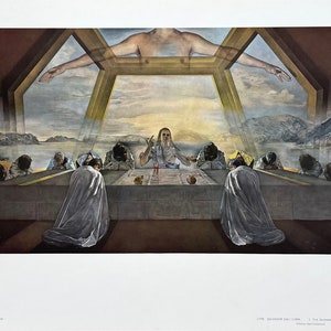 Cartel de la exposición de Salvador Dalí - El sacramento del último verano - Galería Nacional de Arte - Washington DC - Impresión de arte vintage - Años 70