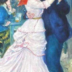 Auguste Renoir exhibition poster - Dance at Bougival - romantic - dancing - love - art print