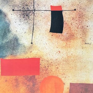 Joan Miro exhibition poster - Abstract, 1935 - museum artist - art print - surrealism - 1999