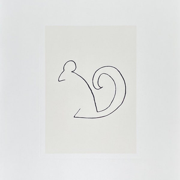 Pablo Picasso Ausstellungsplakat - L'ecureuil - Das Eichhörnchen - Museumskünstler - Kunstdruck - excellent - Siebdruck