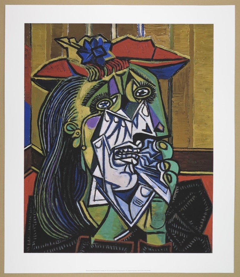 Pablo Picasso exhibition poster Weeping woman museum print excellent image 2