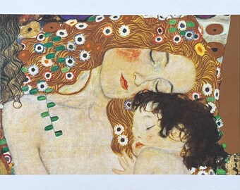 Gustav Klimt exhibition poster - Mother and child (detail) - museum artist - art print