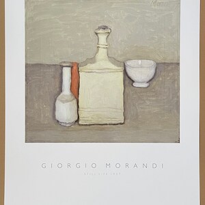 Giorgio Morandi exhibition poster Still life, 1957 Italian painter museum artist art print image 2