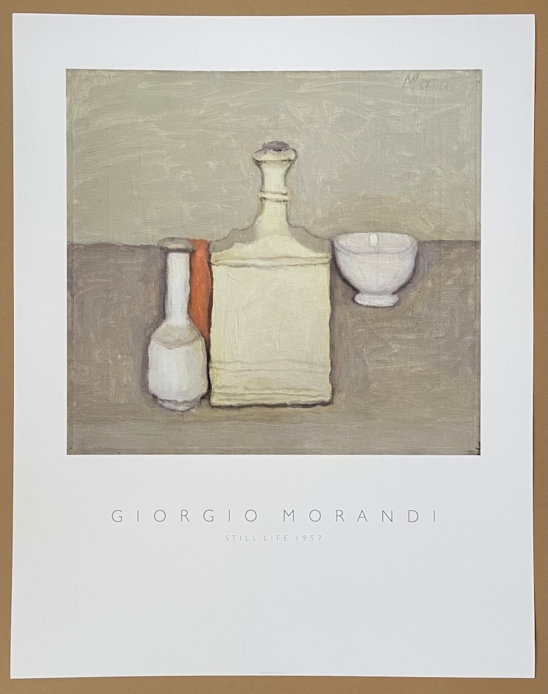 Giorgio Morandi exhibition poster Still life, 1957 Italian painter museum artist art print image 2