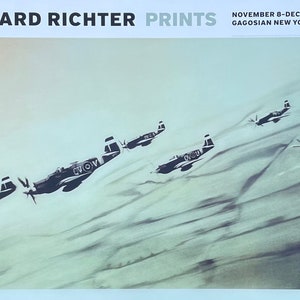 Gerhard Richter Ausstellungsplakat - Drucke - mustangs - Kampfflugzeug - Museumskünstler - Kunstdruck - Fotografie - Offset Lithographie
