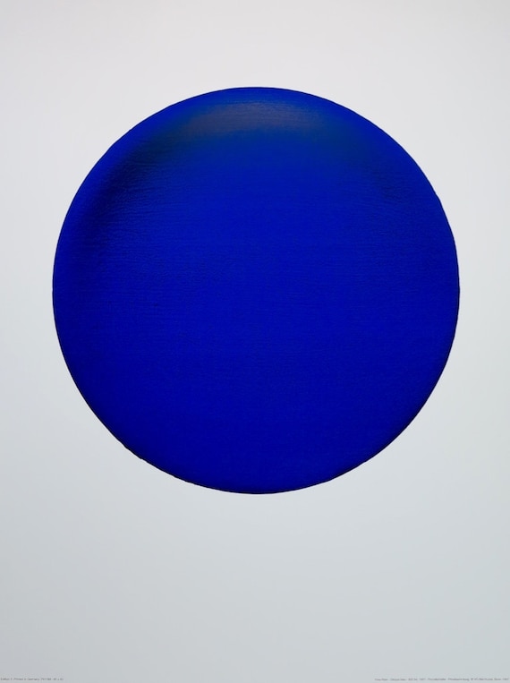 Yves Klein Exhibition Poster Disque Bleu Blue Circle Etsy