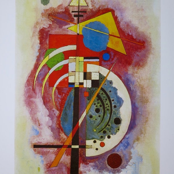 Affiche de l'exposition Kandinsky - hommage a Grohmann - estampe du musée - lithographie décalée