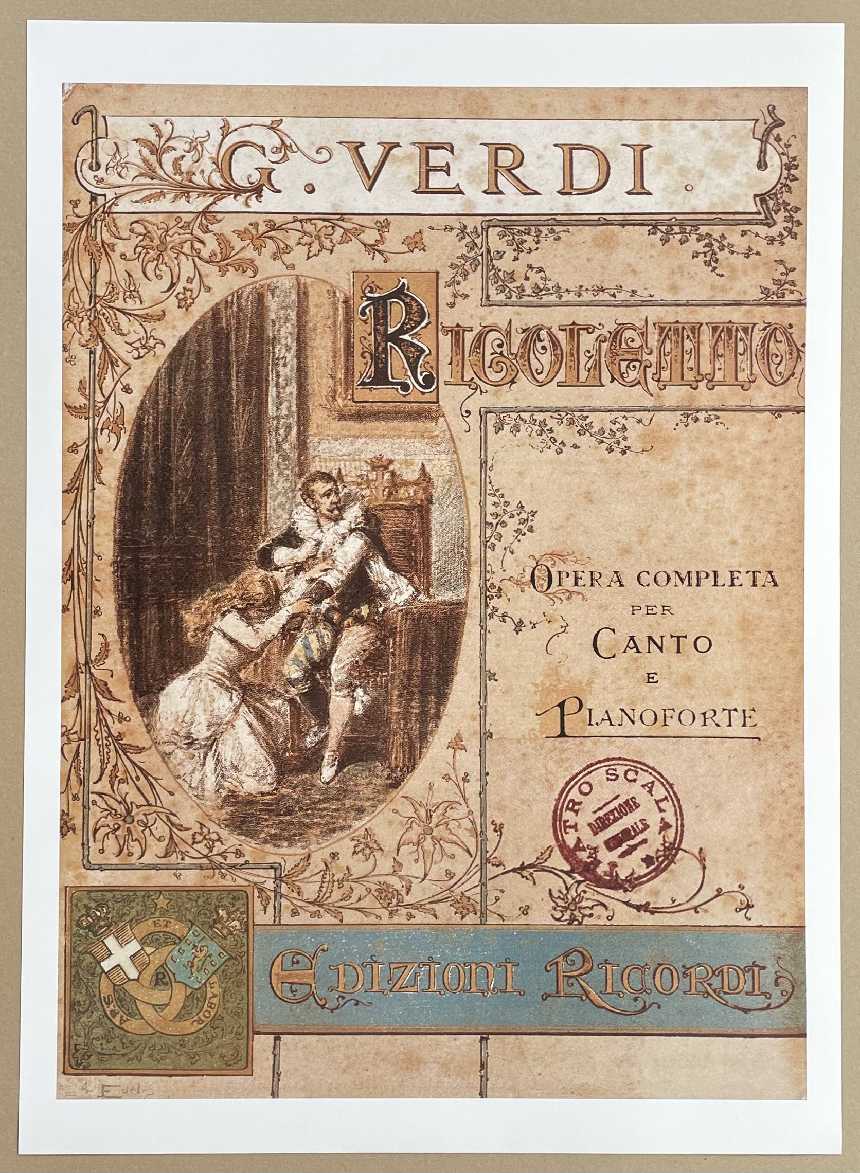 Giuseppe Verdi Exhibition Poster - Rigoleeto - Italian Opera