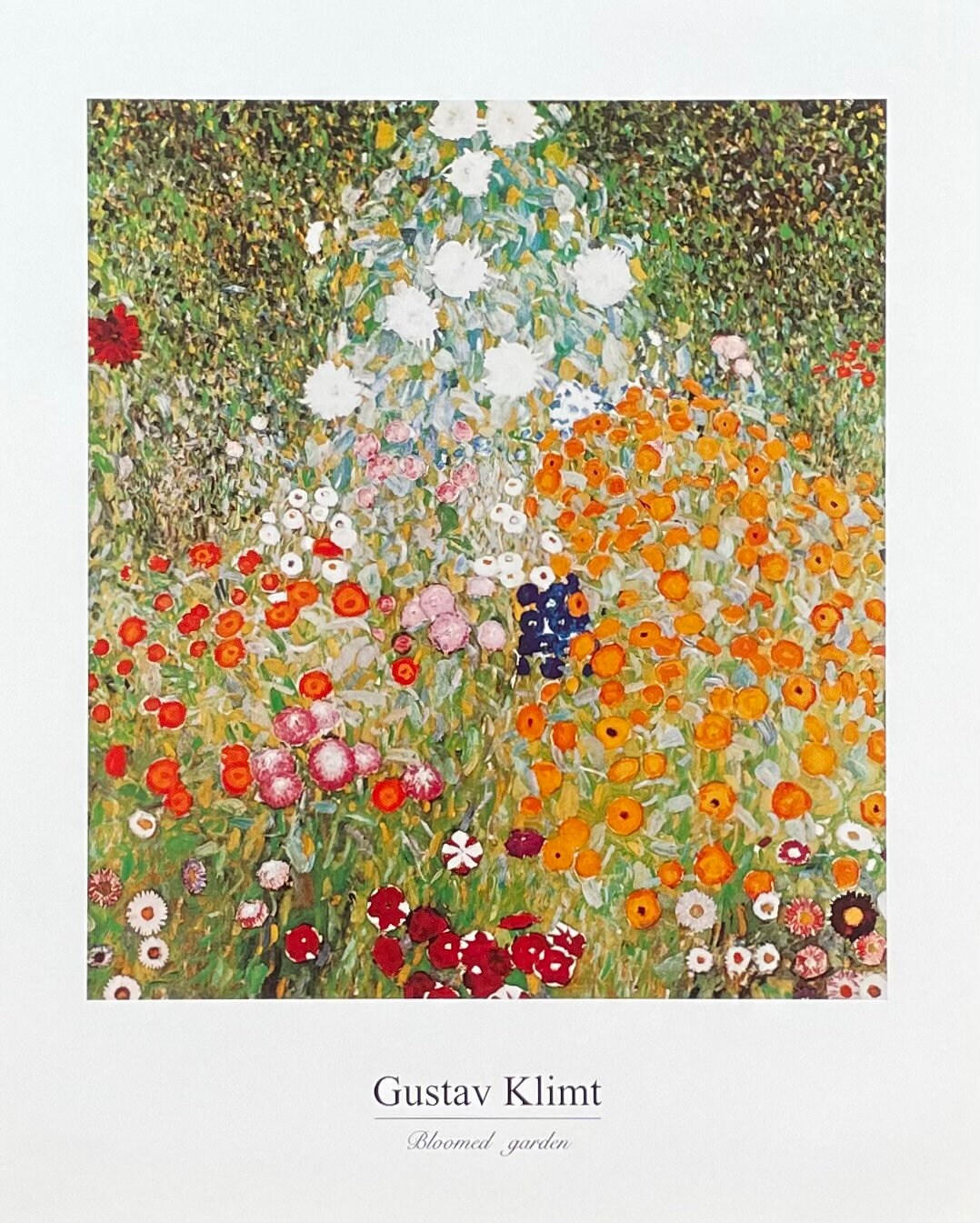 Gustav Klimt exhibition poster - Bloomed garden - flowers - museum artist - art print