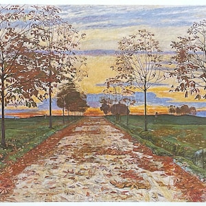 Poster della mostra Ferdinand Hodler, sera d’autunno, artista museale, stampa artistica, artista svizzero