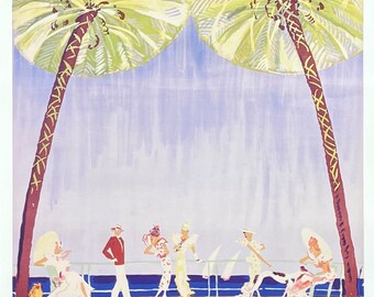 Plakat wystawy Cote d'azur - Casino Monte Carlo - Morze Śródziemne - Francja - dekoracyjny - reprodukcja - turystyka podróżnicza - wydruk artystyczny