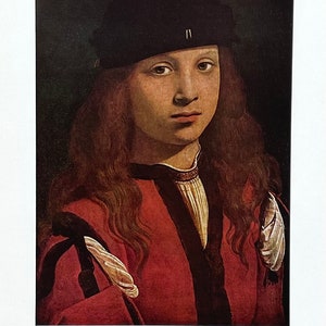 Cartel de la exposición de Giovanni Antonio Boltraffio - Retrato de un joven - Galería Nacional de Arte - Washington DC - Impresión de arte vintage - Años 70