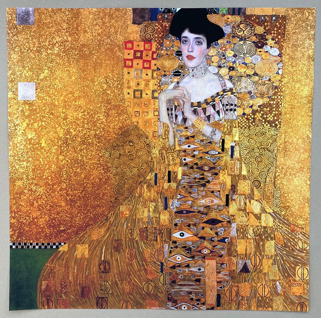 Gustav Klimt Exhibition Poster Portrait of Adele Blochbauer Etsy