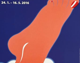 Tom Wesselmann exhibition poster - Foot - American Pop Art - museum artist - art print