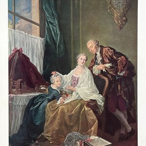 Cartel de la exposición de François-Hubert Drouais - Retrato de grupo - Galería Nacional de Arte - Washington DC - Impresión vintage - Años 70