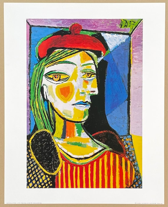 Pablo Picasso Exhibition Poster - Woman With Red Beret - Female