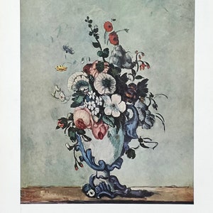 Cartel de la exposición de Paul Cezanne - Naturaleza muerta - Jarrón de flores - Galería Nacional de Arte - Washington DC - Impresión de arte vintage - Década de 1970