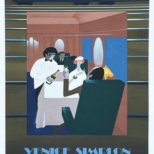 Venice Simplon Orient Express exhibition poster - Europe to Far East - train - Travel - Tourism - art print - reproduction